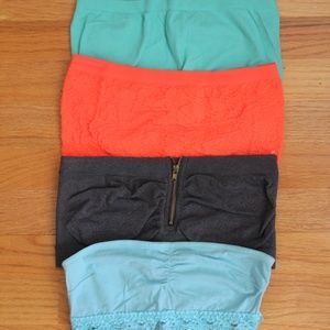Set of 4 Bandeau Bras - Size Small